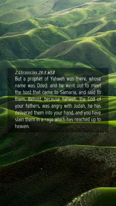 Picture 04 - 2 Chronicles 28:9 WEB Mobile Phone Wallpaper - But a prophet of Yahweh was there, whose name was - Mobile Bible Verse Wallpaper