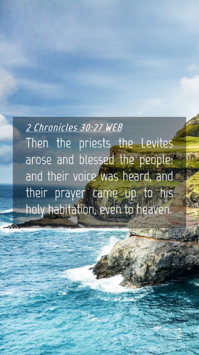 Picture 04 - 2 Chronicles 30:27 WEB Mobile Phone Wallpaper - Then the priests the Levites arose and blessed - Mobile Bible Verse Wallpaper
