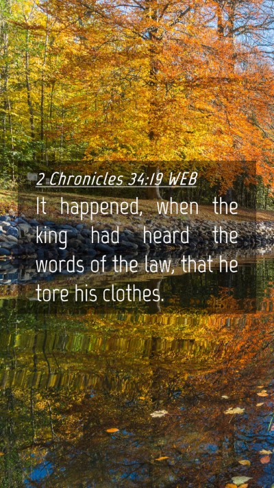Picture 04 - 2 Chronicles 34:19 WEB Mobile Phone Wallpaper - It happened, when the king had heard the words of - Mobile Bible Verse Wallpaper