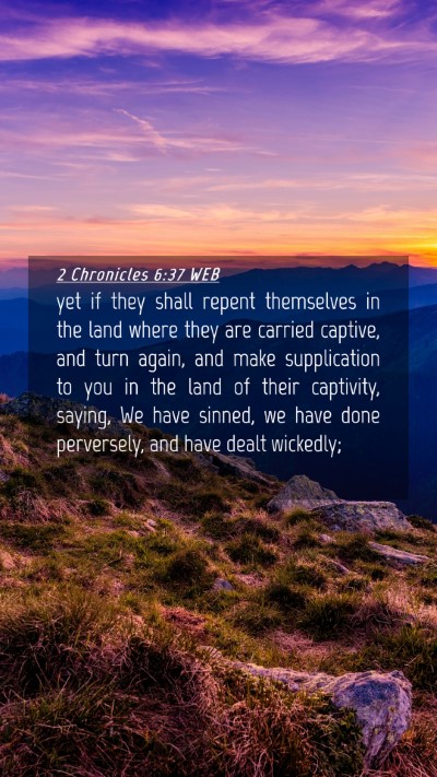 Picture 04 - 2 Chronicles 6:37 WEB Mobile Phone Wallpaper - yet if they shall repent themselves in the land - Mobile Bible Verse Wallpaper