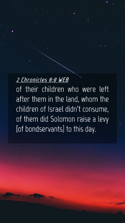 Picture 04 - 2 Chronicles 8:8 WEB Mobile Phone Wallpaper - of their children who were left after them in the - Mobile Bible Verse Wallpaper