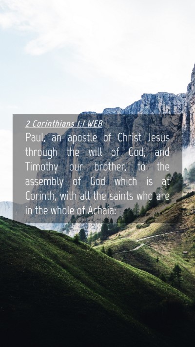 Picture 04 - 2 Corinthians 1:1 WEB Mobile Phone Wallpaper - Paul, an apostle of Christ Jesus through the will - Mobile Bible Verse Wallpaper