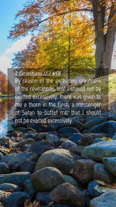 Picture 04 - 2 Corinthians 12:7 WEB Mobile Phone Wallpaper - By reason of the exceeding greatness of the - Mobile Bible Verse Wallpaper