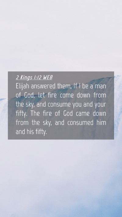 Picture 04 - 2 Kings 1:12 WEB Mobile Phone Wallpaper - Elijah answered them, If I be a man of God, let - Mobile Bible Verse Wallpaper