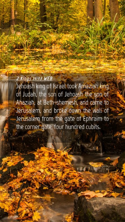 Picture 04 - 2 Kings 14:13 WEB Mobile Phone Wallpaper - Jehoash king of Israel took Amaziah king of - Mobile Bible Verse Wallpaper