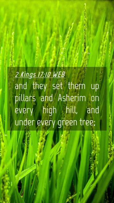 Picture 04 - 2 Kings 17:10 WEB Mobile Phone Wallpaper - and they set them up pillars and Asherim on every - Mobile Bible Verse Wallpaper