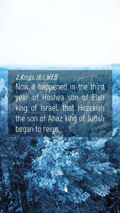 Picture 04 - 2 Kings 18:1 WEB Mobile Phone Wallpaper - Now it happened in the third year of Hoshea son - Mobile Bible Verse Wallpaper