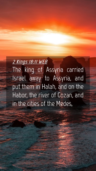Picture 04 - 2 Kings 18:11 WEB Mobile Phone Wallpaper - The king of Assyria carried Israel away to - Mobile Bible Verse Wallpaper