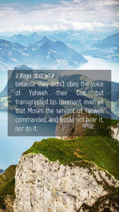 Picture 04 - 2 Kings 18:12 WEB Mobile Phone Wallpaper - because they didn't obey the voice of Yahweh - Mobile Bible Verse Wallpaper
