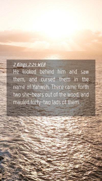 Picture 04 - 2 Kings 2:24 WEB Mobile Phone Wallpaper - He looked behind him and saw them, and cursed - Mobile Bible Verse Wallpaper