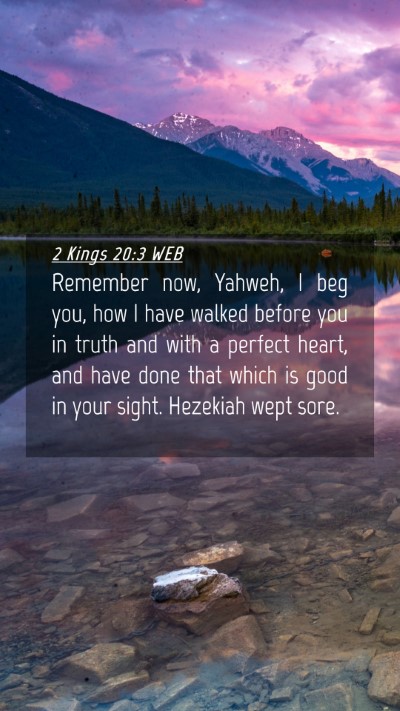 Picture 04 - 2 Kings 20:3 WEB Mobile Phone Wallpaper - Remember now, Yahweh, I beg you, how I have - Mobile Bible Verse Wallpaper