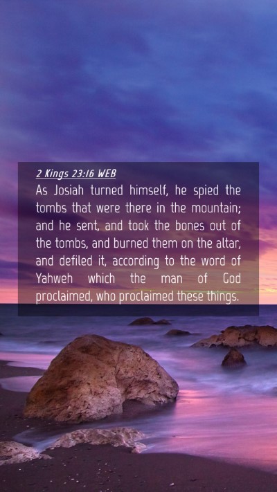 Picture 04 - 2 Kings 23:16 WEB Mobile Phone Wallpaper - As Josiah turned himself, he spied the tombs that - Mobile Bible Verse Wallpaper