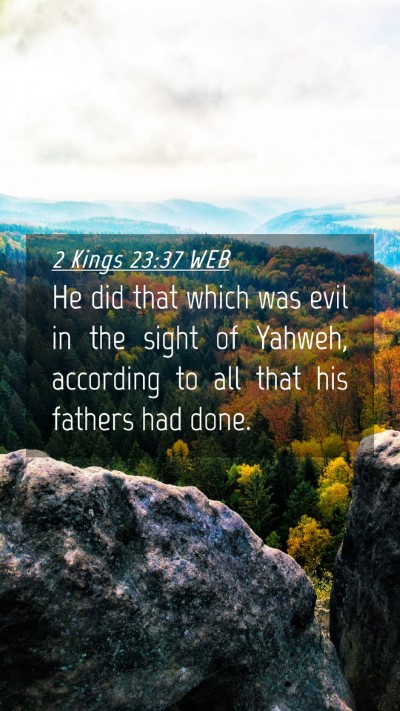 Picture 04 - 2 Kings 23:37 WEB Mobile Phone Wallpaper - He did that which was evil in the sight of - Mobile Bible Verse Wallpaper