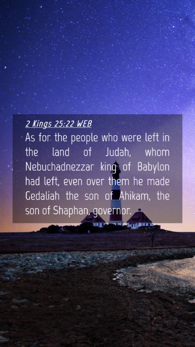 Picture 04 - 2 Kings 25:22 WEB Mobile Phone Wallpaper - As for the people who were left in the land of - Mobile Bible Verse Wallpaper