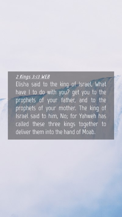 Picture 04 - 2 Kings 3:13 WEB Mobile Phone Wallpaper - Elisha said to the king of Israel, What have I to - Mobile Bible Verse Wallpaper