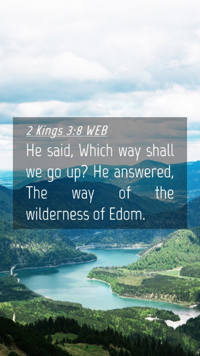 Picture 04 - 2 Kings 3:8 WEB Mobile Phone Wallpaper - He said, Which way shall we go up? He answered, - Mobile Bible Verse Wallpaper