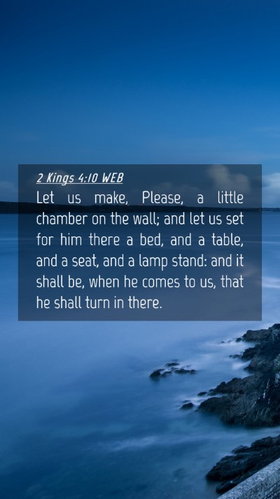 Picture 04 - 2 Kings 4:10 WEB Mobile Phone Wallpaper - Let us make, Please, a little chamber on the - Mobile Bible Verse Wallpaper