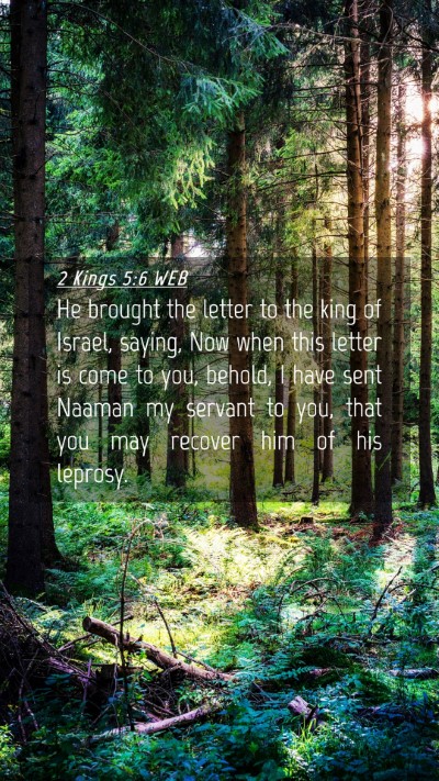 Picture 04 - 2 Kings 5:6 WEB Mobile Phone Wallpaper - He brought the letter to the king of Israel, - Mobile Bible Verse Wallpaper