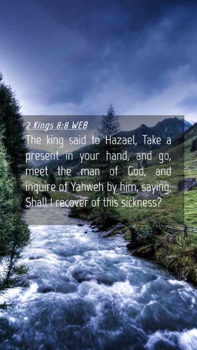 Picture 04 - 2 Kings 8:8 WEB Mobile Phone Wallpaper - The king said to Hazael, Take a present in your - Mobile Bible Verse Wallpaper