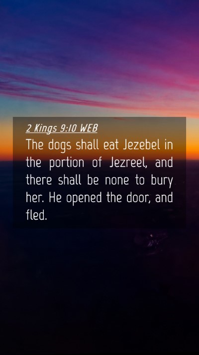 Picture 04 - 2 Kings 9:10 WEB Mobile Phone Wallpaper - The dogs shall eat Jezebel in the portion of - Mobile Bible Verse Wallpaper