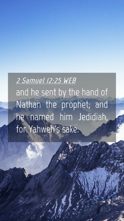 Picture 04 - 2 Samuel 12:25 WEB Mobile Phone Wallpaper - and he sent by the hand of Nathan the prophet; - Mobile Bible Verse Wallpaper