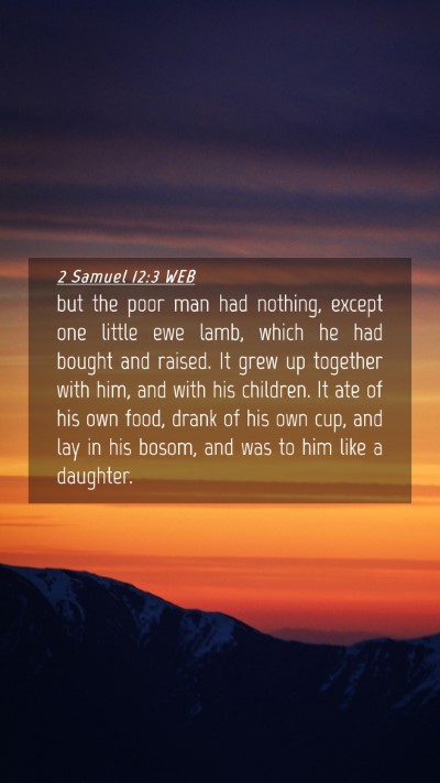 Picture 04 - 2 Samuel 12:3 WEB Mobile Phone Wallpaper - but the poor man had nothing, except one little - Mobile Bible Verse Wallpaper