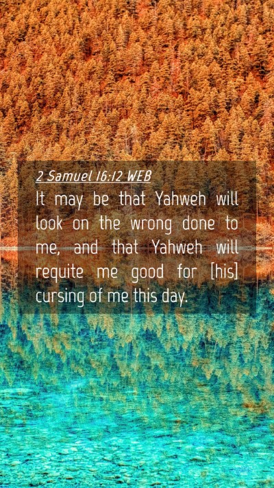 Picture 04 - 2 Samuel 16:12 WEB Mobile Phone Wallpaper - It may be that Yahweh will look on the wrong done - Mobile Bible Verse Wallpaper