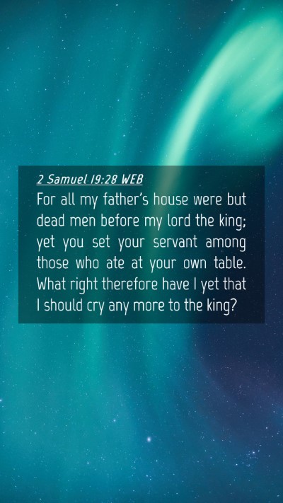 Picture 04 - 2 Samuel 19:28 WEB Mobile Phone Wallpaper - For all my father's house were but dead men - Mobile Bible Verse Wallpaper