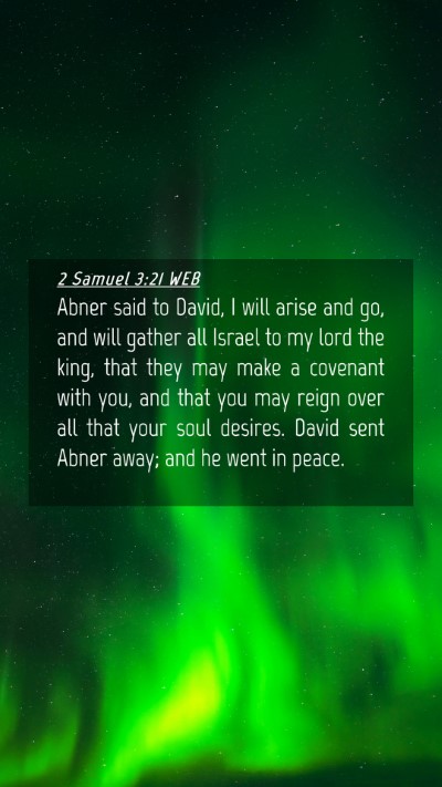 Picture 04 - 2 Samuel 3:21 WEB Mobile Phone Wallpaper - Abner said to David, I will arise and go, and - Mobile Bible Verse Wallpaper