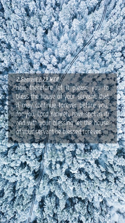 Picture 04 - 2 Samuel 7:29 WEB Mobile Phone Wallpaper - now therefore let it please you to bless the - Mobile Bible Verse Wallpaper