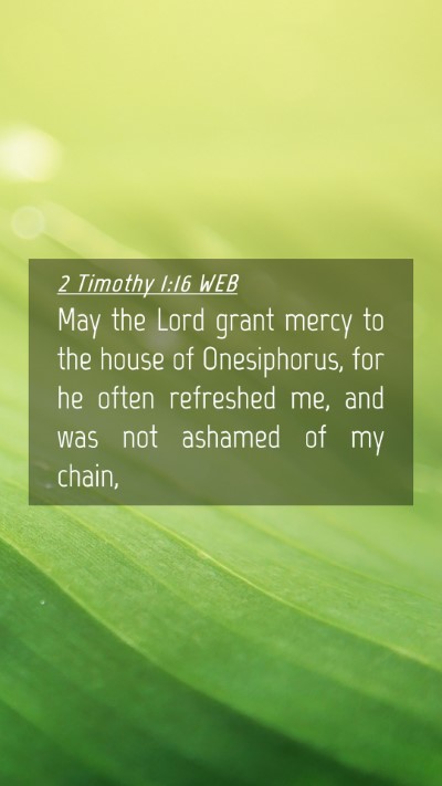 Picture 04 - 2 Timothy 1:16 WEB Mobile Phone Wallpaper - May the Lord grant mercy to the house of - Mobile Bible Verse Wallpaper
