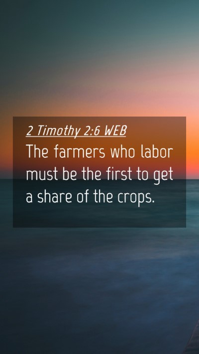 Picture 04 - 2 Timothy 2:6 WEB Mobile Phone Wallpaper - The farmers who labor must be the first to get a - Mobile Bible Verse Wallpaper