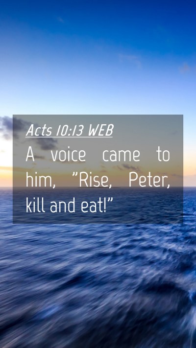 Picture 04 - Acts 10:13 WEB Mobile Phone Wallpaper - A voice came to him, 