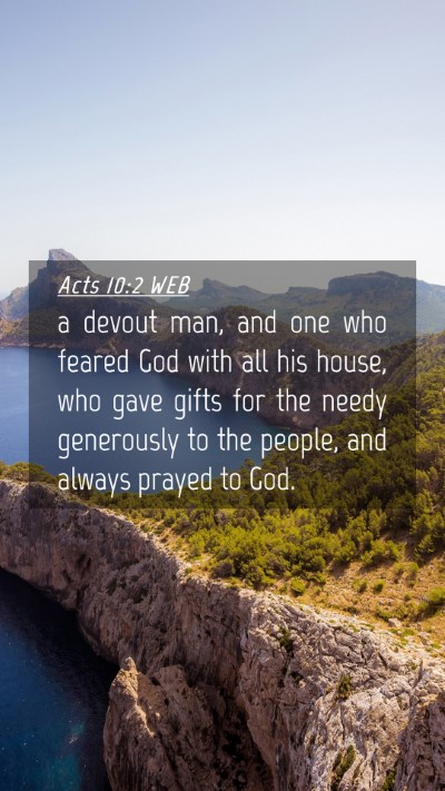 Picture 04 - Acts 10:2 WEB Mobile Phone Wallpaper - a devout man, and one who feared God with all his - Mobile Bible Verse Wallpaper