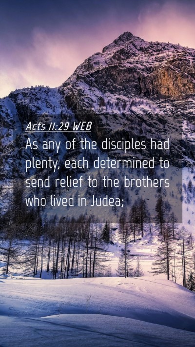 Picture 04 - Acts 11:29 WEB Mobile Phone Wallpaper - As any of the disciples had plenty, each - Mobile Bible Verse Wallpaper