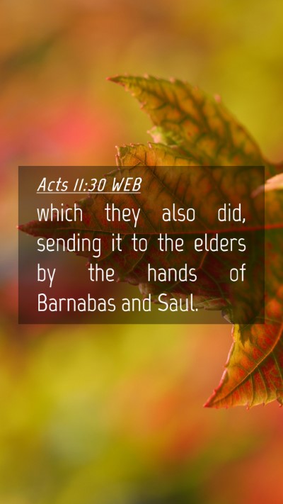 Picture 04 - Acts 11:30 WEB Mobile Phone Wallpaper - which they also did, sending it to the elders by - Mobile Bible Verse Wallpaper