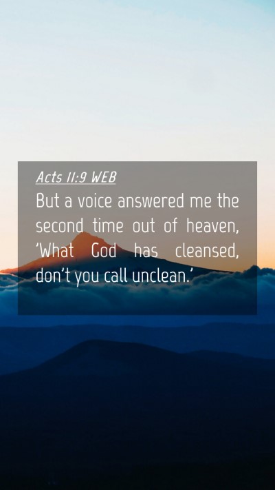 Picture 04 - Acts 11:9 WEB Mobile Phone Wallpaper - But a voice answered me the second time out of - Mobile Bible Verse Wallpaper