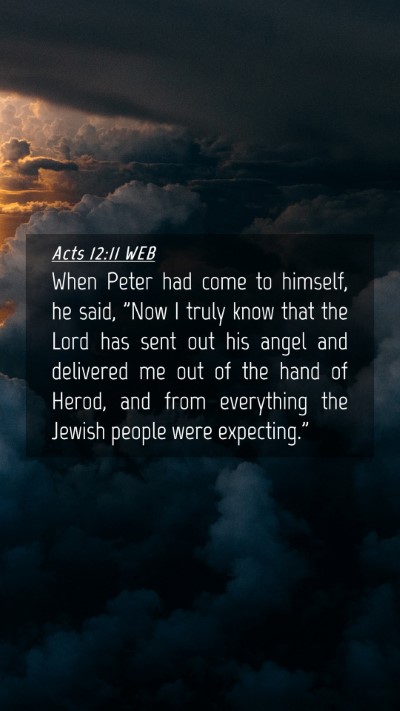 Picture 04 - Acts 12:11 WEB Mobile Phone Wallpaper - When Peter had come to himself, he said, 