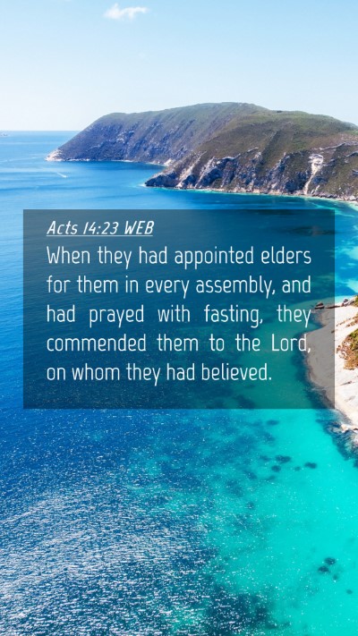 Picture 04 - Acts 14:23 WEB Mobile Phone Wallpaper - When they had appointed elders for them in every - Mobile Bible Verse Wallpaper