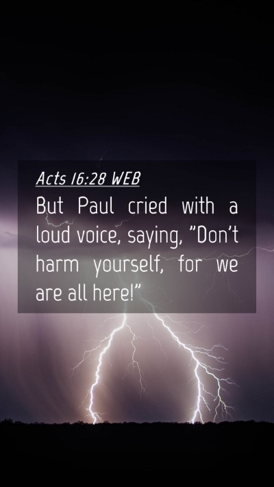 Picture 04 - Acts 16:28 WEB Mobile Phone Wallpaper - But Paul cried with a loud voice, saying, 
