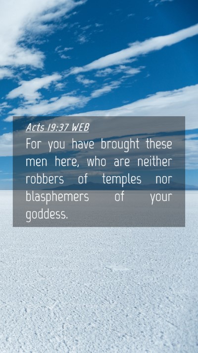 Picture 04 - Acts 19:37 WEB Mobile Phone Wallpaper - For you have brought these men here, who are - Mobile Bible Verse Wallpaper