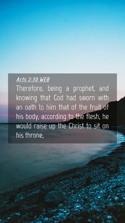 Picture 04 - Acts 2:30 WEB Mobile Phone Wallpaper - Therefore, being a prophet, and knowing that God - Mobile Bible Verse Wallpaper