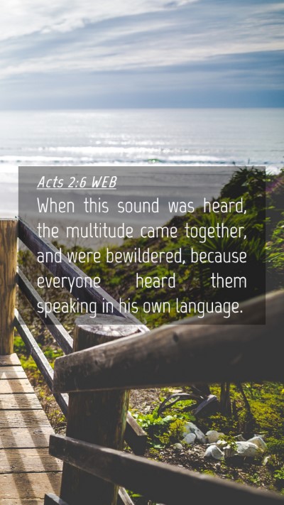 Picture 04 - Acts 2:6 WEB Mobile Phone Wallpaper - When this sound was heard, the multitude came - Mobile Bible Verse Wallpaper