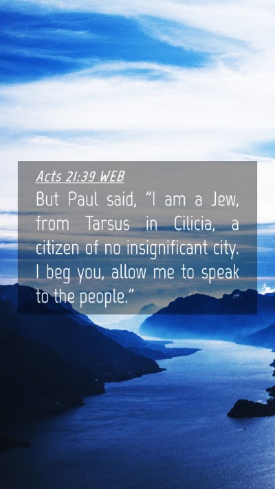 Picture 04 - Acts 21:39 WEB Mobile Phone Wallpaper - But Paul said, 