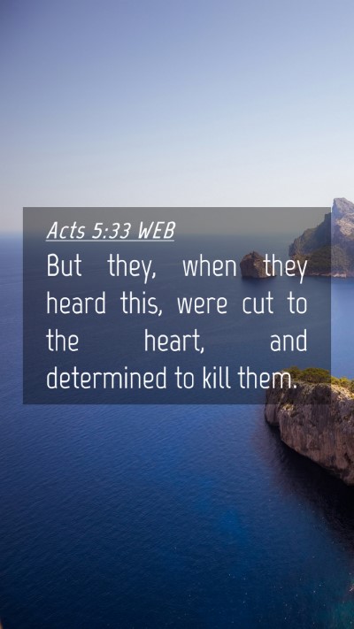 Picture 04 - Acts 5:33 WEB Mobile Phone Wallpaper - But they, when they heard this, were cut to the - Mobile Bible Verse Wallpaper