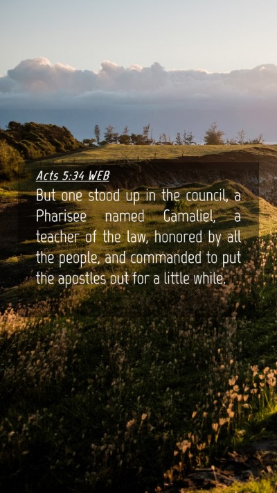 Picture 04 - Acts 5:34 WEB Mobile Phone Wallpaper - But one stood up in the council, a Pharisee named - Mobile Bible Verse Wallpaper