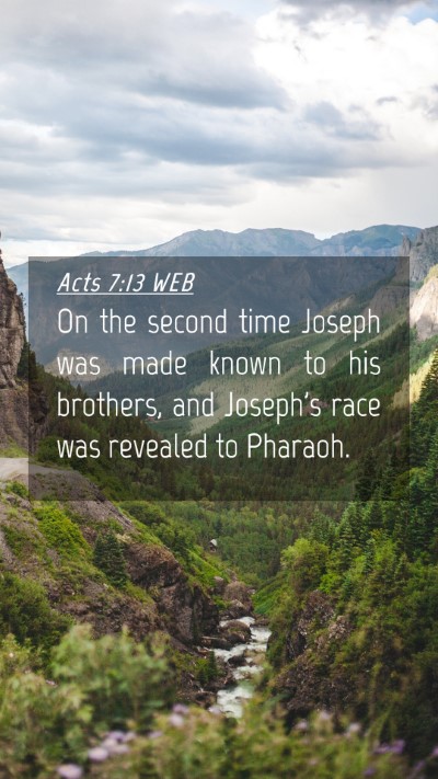Picture 04 - Acts 7:13 WEB Mobile Phone Wallpaper - On the second time Joseph was made known to his - Mobile Bible Verse Wallpaper