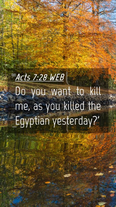 Picture 04 - Acts 7:28 WEB Mobile Phone Wallpaper - Do you want to kill me, as you killed the - Mobile Bible Verse Wallpaper