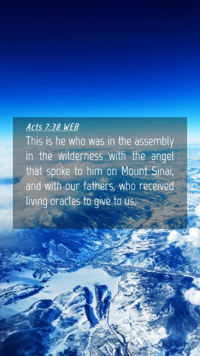 Picture 04 - Acts 7:38 WEB Mobile Phone Wallpaper - This is he who was in the assembly in the - Mobile Bible Verse Wallpaper