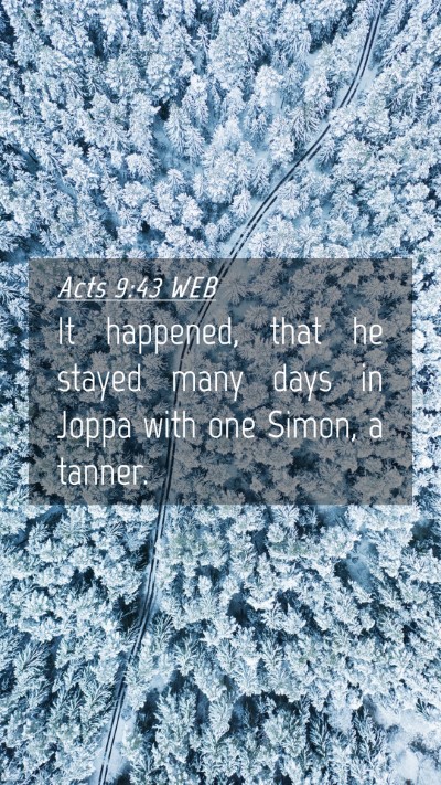 Picture 04 - Acts 9:43 WEB Mobile Phone Wallpaper - It happened, that he stayed many days in Joppa - Mobile Bible Verse Wallpaper
